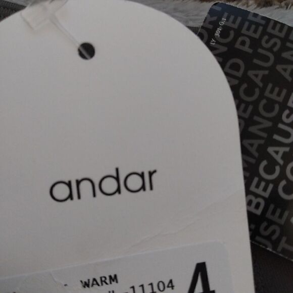 Andar Goddess Grey Ribbed Leggings - Picture 1 of 8